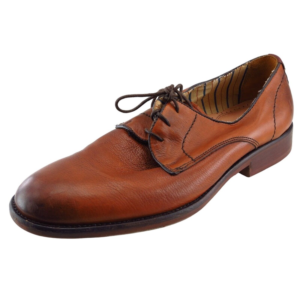 Johnston & Murphy Derby Oxfords Brown Leather Men‎ Shoes Size 10.5 Medium